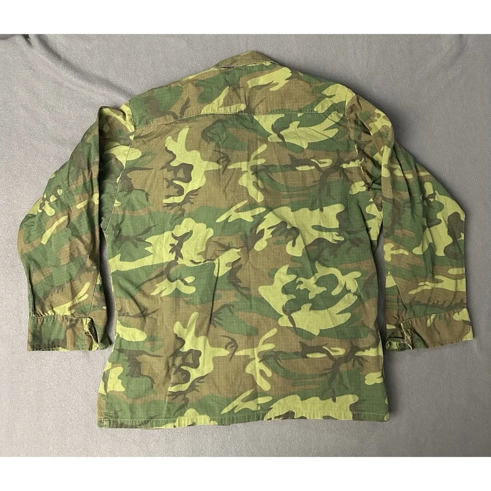 Vietnam US ARMY USMC Jungle Jacket Coat Lowland ERDL Medium Short Camouflage EUC